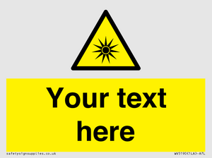 Custom Optical Radiation Sign